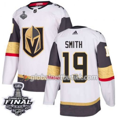 Vegas Golden Knights Hockeydrakt Reilly Smith 19 2018 Stanley Cup Final Patch Hvit Adidas Authentic - Herre